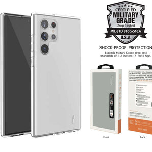 Ugly Rubber Pure Transparent Armor Case for Samsung Galaxy S22 Ultra