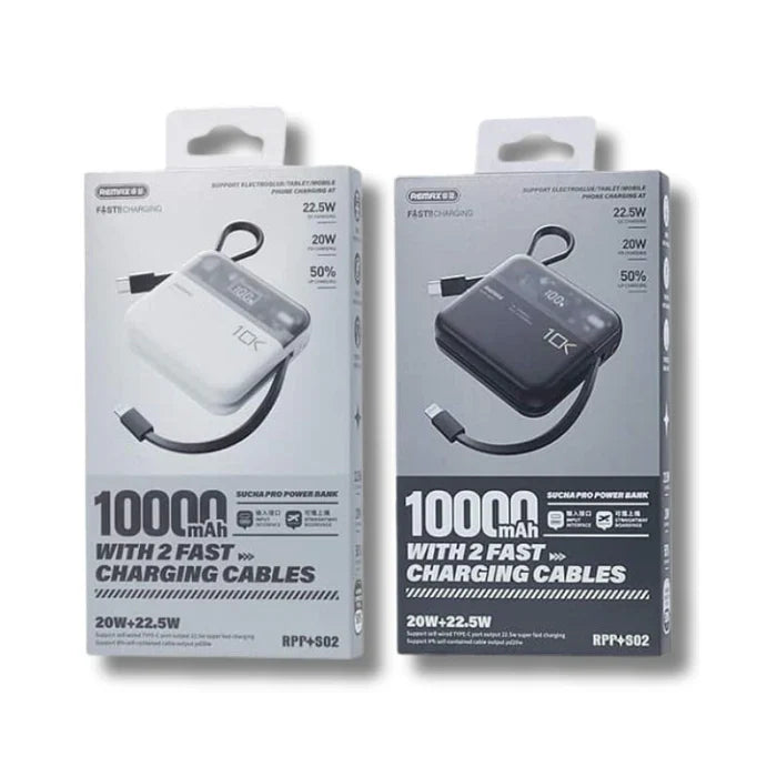 REMAX Sucha Pro Series 22.5W Power Bank [RPP-602] [10K mAh] [2 Ports ...