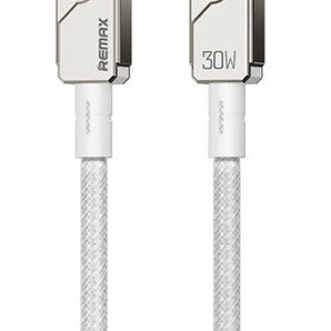 Remax-Fast-Charging Zinc Alloy 1m Braided Type-C to Lightning Cable