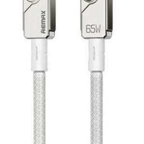 Remax-Fast-Charging Zinc Alloy 1m Braided Type-C to to Type-C Cable