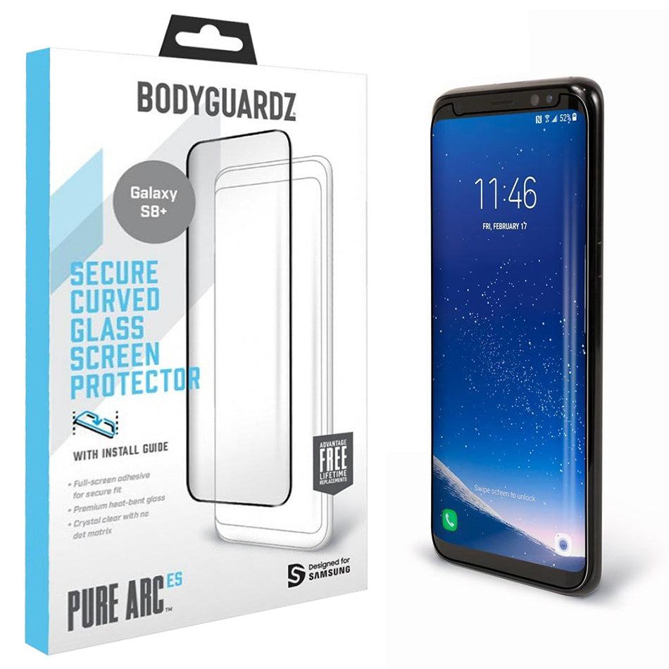 Refurbished BodyGuardz BodyGuardz Pure Arc ES Galaxy S8 Glass Screen Protector By OzMobiles Australia