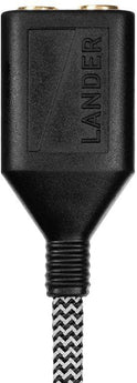 Refurbished Lander Lander - Neve Auxiliary Splitter Cable 6-Inch (Black) By OzMobiles Australia