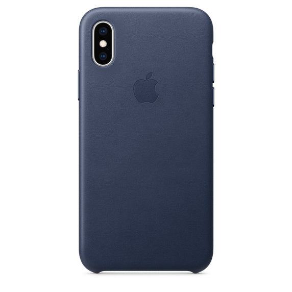 iPhone XS Leather Case Midnight Blue