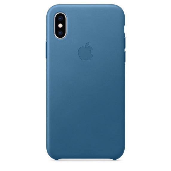 iPhone XS Leather Case Cape Cod Blue