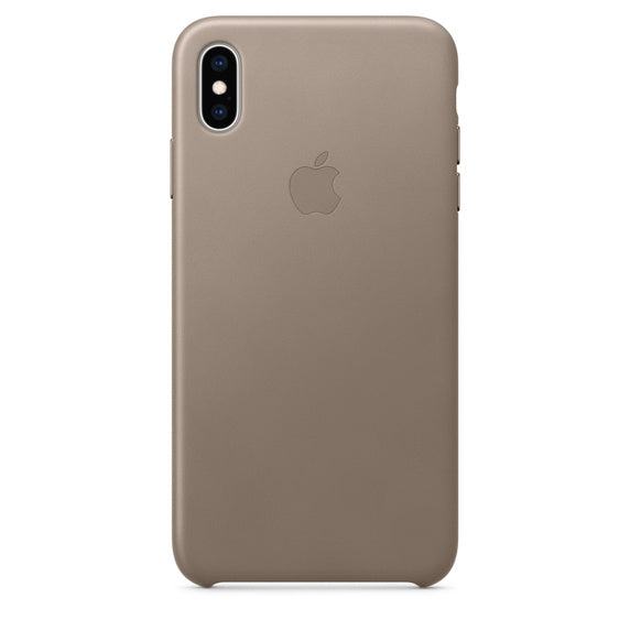 Original Apple iPhone XS Max Leather Case Taupe