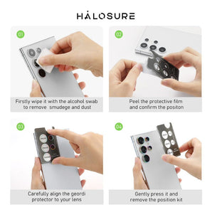 Halosure Geordi Rear Camera Lens Armour Protector (Anti-Reflection), Samsung s25 Ultra